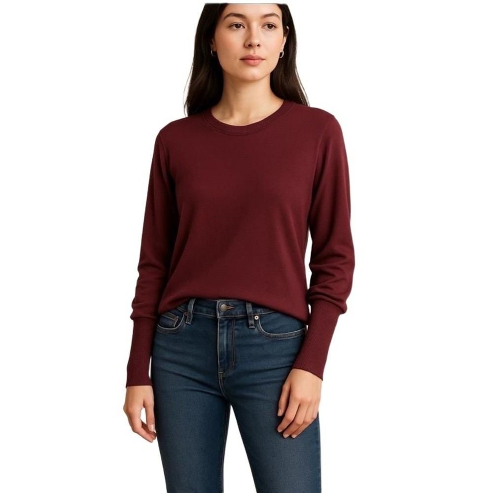 Treasure & Bond Burgundy Long Sleeve Top‎ Women's Small